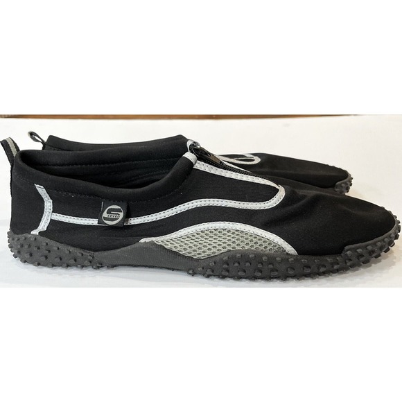 Men’s Water‎ Shoes Black Grey Front Zip Size 13 - Picture 3 of 5